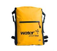 Axorafow Foldable 25L Outdoor Backpack Hiking, Mountaineering & Travel - Waterproof PVC Mesh Fabric, Lightweight 476g, Ergonomic Sponge Shoulder Straps, 32x16x46 cm(Yellow 25L)