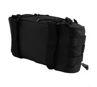 Axorafow Frame Bag for Road Mountain Bikes - 36.5 X 16 Cm Insulated Cycling Storage Pannier with Waterproof Polyester Portable Rear Rack Mount for Tools/phone/wallet - Red(BLACK)