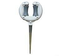 Axorafow Garden Hose Guide Stakes with Roller System, Heavy-Duty Spike Plant, Secure Hose Pathway to Prevent Crushing, Install Yard Organizer, White and Orange, 27x12x3cm(White)