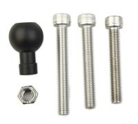 Axorafow Handlebar Clamp Base With 1 Ball And M8 Screws For Motorcycles Using M8 Bolt, Fits For RAM Mounts For For RAMB367U With Aluminum Alloy Build
