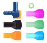 Axorafow Hydration Bite Valve Replacement Set Switch 7-piece Bladder Most On/off - Nozzle Silicone Mouthpieces (5 Colors) O-For ring Gasket Compatible with Outdoor for Water Reservoirs