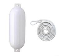 Axorafow Inflatable Boat for Canoe Small Boats up 6m to - Pvc Bumper Ball Having 1.5m Rope 4.5 X 4.5 X 4.5 in (110 x 110 x 110 mm) White