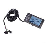 Axorafow Lcd E-For bike Display for 24v/36v/48v Electric Bikes Having For Omd No.2 Protocol Ip65-rated Abs Housing 5-pin Cable Light Line Fits 22.2mm Handlebars