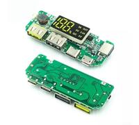 Axorafow Lithium Battery Charging Module with LED Display, Dual USB Output 5V 2.4A, Portable Power Bank Boost Board for DIY Solar Projects, ABS Material(2.4A)