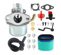 Axorafow Mechanical Fuel Mixer Carburetor Kit Model 121432 Through 0124-e1 214731 Small Engine Parts 22-piece Assembly with Gaskets Filter Switch Silver
