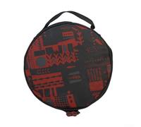 Axorafow Portable Tableware Storage Bag for Camping Hiking - Frying Pan Tote with Pearl Cotton Construction 23.5 X 8 Centimeters Red 130g - Fits Pots up for 23cm Dia × 7cm H