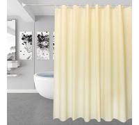 Axorafow Pure Colored Shower Curtain 70.87x70.87 Inches, Waterproof PEVA Bathroom Liner with Grommets and Hooks, Moisture-Resistant Washable Fabric Tub(Beige yellow)