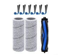 Axorafow Replacement Accessory Set for Ecovacs X11 Omnicyclone 9-piece Set with V-shaped Main Brush 2 Mop Rollers 6 Side Brushes Place