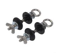 Axorafow Resistance Band Pegs Rack, 304 Steel Heavy Duty Hooks with Adjustable 16-26mm, 6.3 Inch Barbell Band Attachments Squat Rack Home Gym Training, Silver, 2 Pack