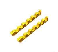 Axorafow Rubber Billiard Cue Rack for Pool Snooker - Wall-mounted 2-pack Cue Holder for to 12 up Cues 288mm X 37mm X 30mm Yellow/green - Space-saving Game Room Accessory(YELLOW)