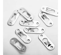 Axorafow Silver Mirror Hook Hanger Wall, Invisible Frame Bracket, Iron Picture Photo Frame Mounting Hardware, Install Furniture Fixed Bracket, 45mm x 16mm, 1.2mm Thick(10pcs)