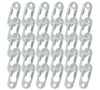 Axorafow Silver Mirror Hook Hanger Wall, Invisible Frame Bracket, Iron Picture Photo Frame Mounting Hardware, Install Furniture Fixed Bracket, 45mm x 16mm, 1.2mm Thick(30pcs)