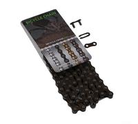 Axorafow Single Speed Chain for Road Track Fixed Gear Bikes - Half X 1/8 Carbon Steel Chain with 98 or 114 Links 124 Cm / 144 Cm Length 950 Kg Tensile Strength Black(98 LINK)