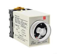 Axorafow ST3PF De-energization Delay Time Relay, DC24V AC220V Power-Off Controller with Base, Compact Electrical for Industrial Equipment Safety Shutdown(10S AC220V)