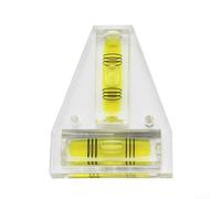 Axorafow T-shaped Level 84.5 X 64.5 Millimeter Transparent Level Having Dual Mounting Holes - Caravans Motorhomes Picture Frames Furniture Diy Projects(Yellow)