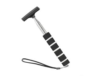 Axorafow Telescopic Car Side Mirror Squeegee with Rubber Stainless Steel Sponge Head, 100 cm Extendable Handle for Windscreen and(Black)