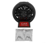 Axorafow Tire Wheel Hub Car Clip Interior Scent Decoration Alloy Diffuser Auto Aromatherapy Rotating Black(Red)