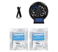 Axorafow Tire Wheel Hub Car Clip Interior Scent Decoration Alloy Diffuser Auto Aromatherapy Rotating Black(Blue)