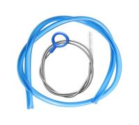 Axorafow Top Flow All Tube for Hydration Reservoirs - 98 Cm Tube Major Steel Pp with Having Integrated Cleaning Brush Compatible Pvc Platypus Osprey Replacement Stainless Brands(BLUE)
