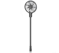 Axorafow Type C Fan Portable Rechargeable for mini USB Cooling Device with 360 Degree Adjustable Neck for Camping Hiking Commute White Pink Black(3)