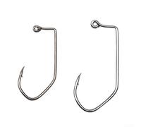 Axorafow V Bend 90 Degree Aberdeen Black Jig Fly Offset Hook 100pcs Wire Thick Steel Strong Fly Having Fishing Nickel Plating Compatible Tying Multiple Sizes(4#)