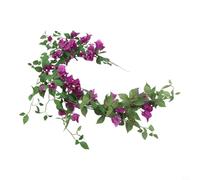Axorafow With Bougainvillea Vine 150cm Artificial 71 Flower Heads Realistic Silk Decor Flowers Indoor Outdoor Purple Wall Garden Wedding Fake Home(purple red)