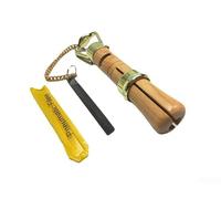 Axorafow Wooden Billiard Cue Tip Clamp for Pool Plus Snooker Cues - Portable Tip Repair Gadget for 10mm Diameter Cue Tips Brown 17 X 4 X 4 Cm