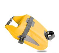 Axorafow Yellow/red/green/black Tail Bag Mountain Road for Bikes - 23x9x11 Cm Pvc Mesh Rear Pannier with Reflective Strips Lightweight 138g Fits Daily Essentials - Water-resistant(YELLOW)