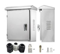 AXOTEN 304 Outdoor Stainless Steel Electrical Box Enclosure 60X50X18CM, Weatherproof Nema Enclosure Box, Wall-mounted Project Boxes for Electronics with Insulation Mounting Plate