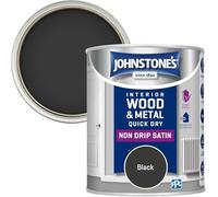 AXpower Inspirational Technology Empowering People Quick Dry Non Drip Satin Paint 750ml - Black, Interior & Exterior Wood and Metal, Smooth Satin Finish, Easy Application, Durable & Long Lasting