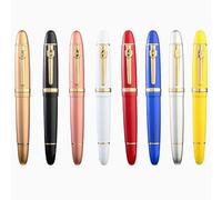 AXPTI Luxury Metal Fountain Pen Set 0.7mm/1.0mm Big Nib and Big Body for Office and School Writing Supplies Stationery(E,0.7mm Straight Nib)