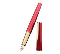 AXPTI Metal Fountain Pen EF/F/M Nib Retro Design Metal Material Elegant Clip Writing Office School Supplies Gift Stationery(Red Gold,F)