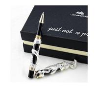 AXPTI Metal Snake Fountain Pen Luxury Calligraphy Ink pen Cobra 3D Pattern Gift 0.5 Nib Office Supplies Pen(A)