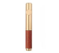 AXPTI Vintage Brass Sandalwood Fountain Pen Portable Mini Pocket Business Office Writing Pens Stationery School Office Supplies(Yellow)