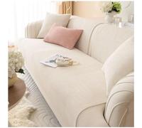 Axroad Mall Sofa Slipcover Corner 1/2/3/4 Seater Cover, Universal Non Slip L Shape Couch Cover Corn Fleece Fabric Furniture Protector Sofa Cover for Living Room (Beige, 90 * 210cm)