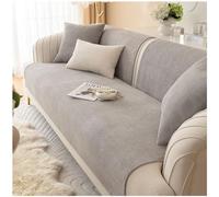 Axroad Mall Sofa Slipcover Corner 1/2/3/4 Seater Cover, Universal Non Slip L Shape Couch Cover Corn Fleece Fabric Furniture Protector Sofa Cover for Living Room (Grey, 90 * 210cm)