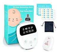 Axrye Wireless Bed Wetting Alarm for Children, High Sensitivity Bedwetting Alarm USB Rechargeable Pee Alarm with 3 Working Modes Loud Sound Vibration Bedwetting Potty Training Sensor for Kids Elderly