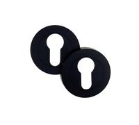 AXS Hardware Axs Escutcheons - 52mm Dia. - Pair - Euro Profile - Black
