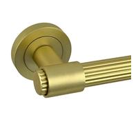AXS Hardware Axs Nevada Door Handles On Rose - Satin Brass