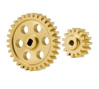 AXspeed 15/32T Brass Gearbox Main Gear with Pinion Gear Upgrade for 1:24 Losi Micro-B 1/28 Micro-T RC Crawler Car