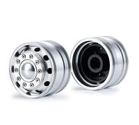 AXspeed 2 pieces Metal Front Wheel Hubs for 1:14 Tamiya Trailer Tractor RC Upgrade Parts