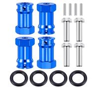 AXspeed 25mm Aluminum Wide Wheel Hex Adapters for 1/8 ARRMA VENDETTA 3S (Blue)