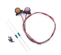 AXspeed 2pcs LED Indicator Light RC DIY Accessories for 1:14 Tamiya Tractor RC Truck (Orange & Red)