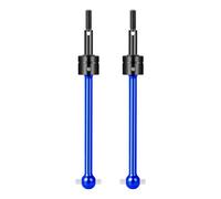 AXspeed 2pcs Steel Universal Front & Rear CVD Driveshaft Upgrade for 1/12 Tamiya TT02B Off-Road RC Cars(Blue)