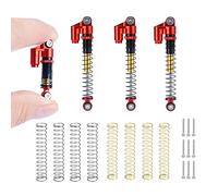 AXspeed 48mm RC Shocks Adjustable Metal Long Shock Absorber for 1/24 Axial Scx24 Deadbolt C10 JLU CRC B-17 AXI00005 AXI00006 Car (Red)