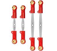 AXspeed 4pcs Aluminium Front Rear Link Rod Tie Linkages for Arrma Fury Mega 1/10 RC Upgrade Parts (Red)