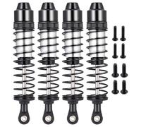 AXspeed 4pcs RC Shocks Aluminium Shock Absorber Front & Rear Suspension Dampers for Tamiya Lunch Box 1/12 RC Truck(Silver)