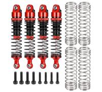 AXspeed 4pcs RC Shocks Metal Suspension Shock Dampers Shock Absorber for 1/16 Arrma Quake Grom Upgrade(Red)