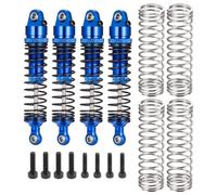 AXspeed 4pcs RC Shocks Metal Suspension Shock Dampers Shock Absorber for 1/16 Arrma Quake Grom Upgrade(Blue)
