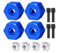 AXspeed Aluminum Wide Wheel Hex Hub Adapters for 1/8 ARRMA VENDETTA 3S (Blue, 9mm)